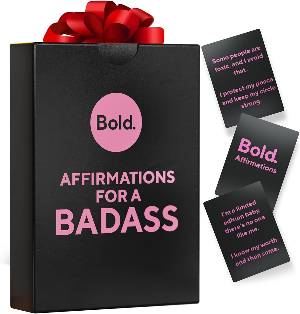Badass Affirmation Cards - 100 Daily Motivational and Inspirational Affirmations for Women - Gifts for Women, Best Friend, and Self Care