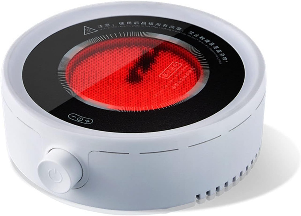 Electric Mini Stove, Silent Electric Tea Stove Small Ceramic Hot Plate for Boiling Water Making Coffee Knob Adjustment CN Plug