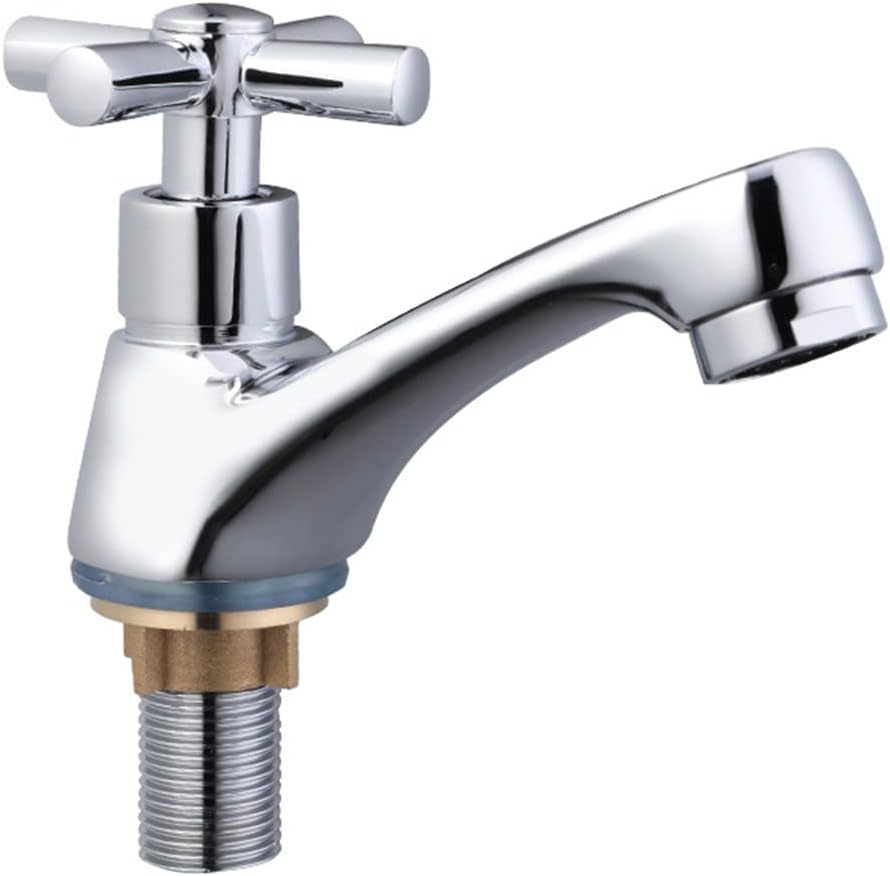 Modern Single Handle Bathroom Faucet, One Hole Chrome Finished Cold Water Tap, Bar Basin Faucets