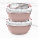 Bentgo Salad Bento Lunch Box, 2-Pack (Blush Marble)