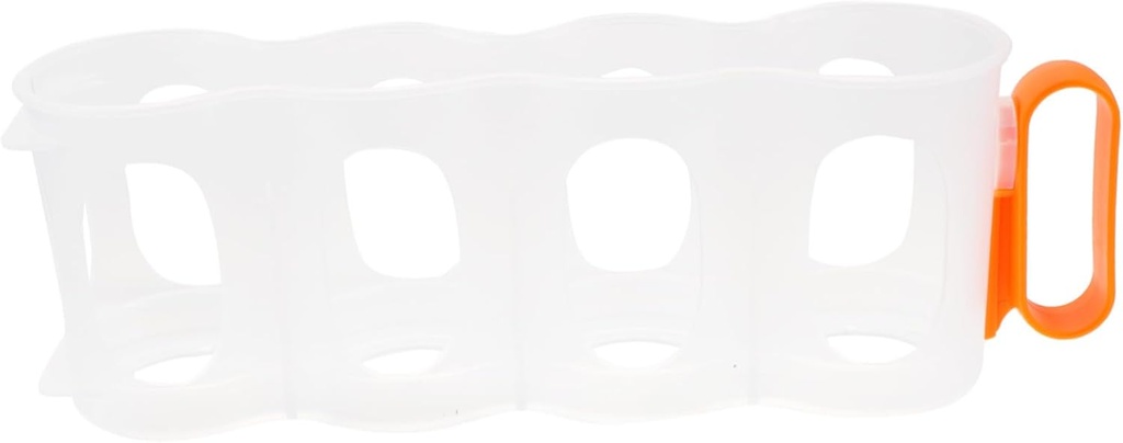 Fridge Can Dispenser Organizer for Beer and Beverages Drink Can Holder for Refrigerator Storage Versatile Beverage Organizer for Kitchen and Bar Design Orange