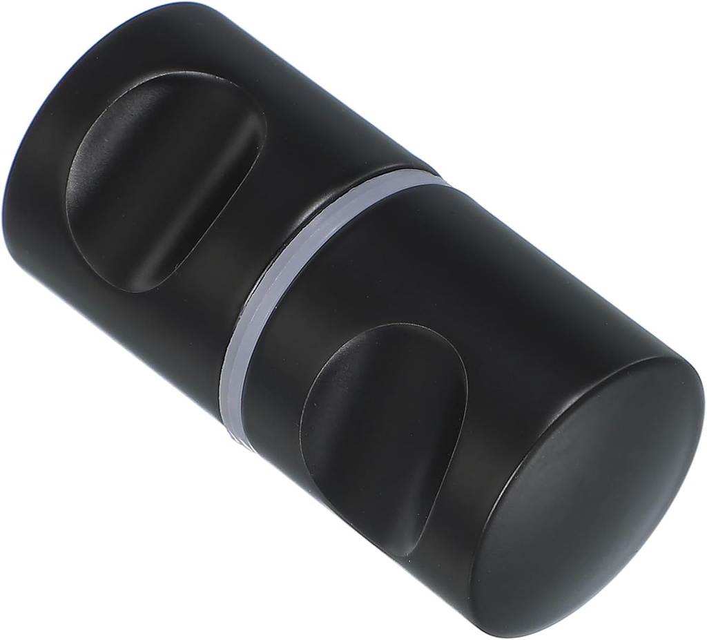 PATIKIL Glass Shower Door Handle, Aluminum Alloy Back-to-Back Shower Door Knob Bathroom Sliding Shower Screen Column Pull Knobs Hardware for Replacement Groove Glass Door, Black