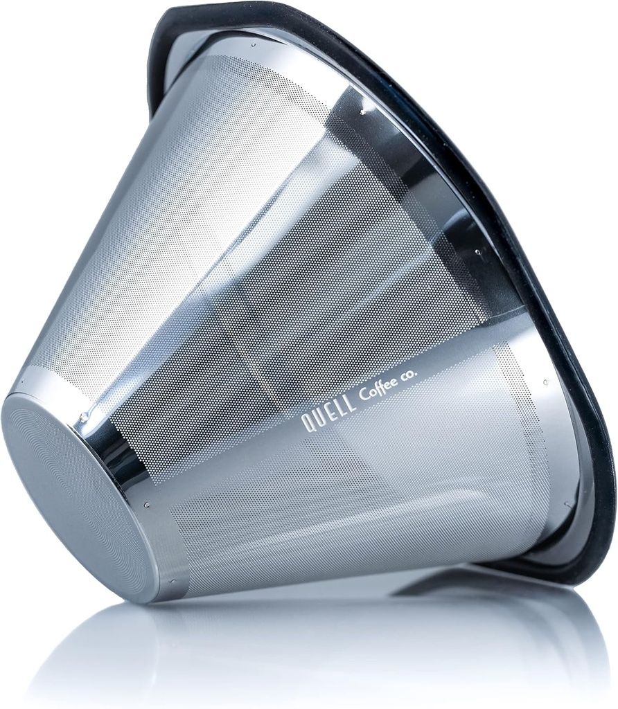 Quell Reusable Coffee Filter for Kalita 185 Pour Over Coffee Drippers and OXO 8 Cup Single Serve Coffee Makers: Stainless Steel Alternative - Brew Without Paper