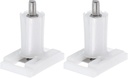 uxcell 2Pcs Toilet Seat Cover Hinge, 36mm Blind Hole Rectangular Bolts with Nuts Washers Toilet Seat Top Cover Lid Seat Fixings, White