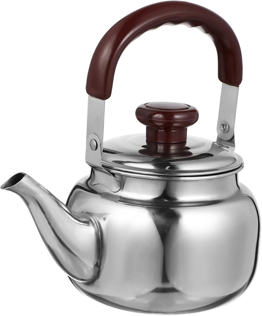 Garneck Whistling Stainless Steel Tea Kettle Electric Hot Water Pot Handle for Office Home