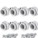 Threaded Socket with Lamp Shade Ring, UL Listed Medium Screw Light Socket, Porcelain Pre-Wired Lamp Holder for Halogen LED Bulb Lamp Fixture (8)