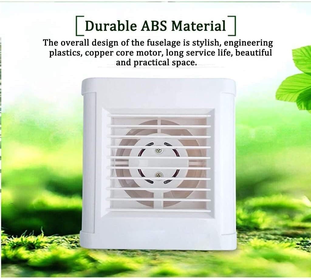 Exhaust Fan Window Fan Ventilation Extractor Household Exhaust Fans Low Noise Extractor Fan Bathroom Ventilation Fan Window Type Ventilator, 4 Inches for Kitchen Toilet