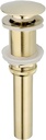 Bathroom Pop Up Drain Without Overflow, Bathroom Sink Push Pop Up Assembly Vessel Drain Without Overflow. (Brushed Gold)