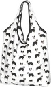 Reusable Grocery Bags Shopping Bags, Foldable Border Collie Dog Grocery Bag Tote Bag with Handles