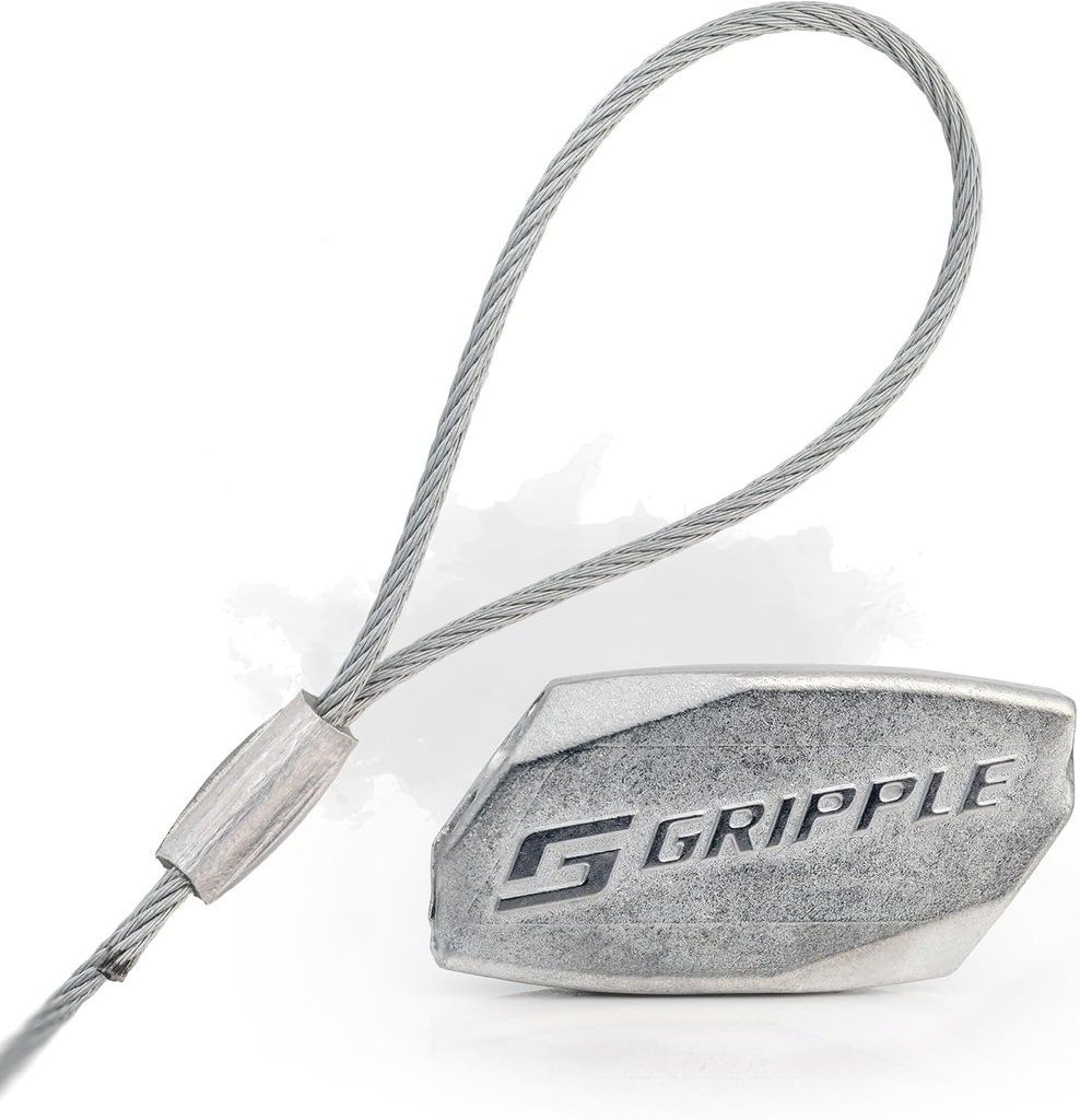 Gripple - No. 3 Standard Loop Hangers | Standard Hanger Cable | Hanger with Fastener for Fast Suspension | 200 lbs Safe Working Load | Sold in Packs of 10 | 10 Ft Rope