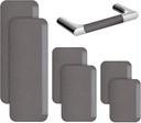 Refrigerator Handle Covers 3 Sets of 6, Adjustable Non Slip Fridge Door Handle Cover Protector, Appliance Handle Covers for Microwave Dishwasher Cabinet Accessories (Grey)
