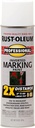 Rust-Oleum 266593 Professional 2X Distance Inverted Marking Spray Paint, 15 oz, White