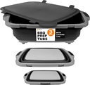 Drip EZ Collapsible BBQ Prep Tubs 3-Piece Set- For Meal Prep Marinating Food Storage - Includes Cutting Board & Lid - (1) JR + (1) OG + (1) XL - Black