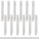 SANATO 12 Pcs 8 Inch (5 Inch Hole Center) Brushed Nickel Cabnet Pulls Kitchen Cabinet Handles, Made of Stainless Steel, Ideal for Cabnet, Drawer, Cupboard