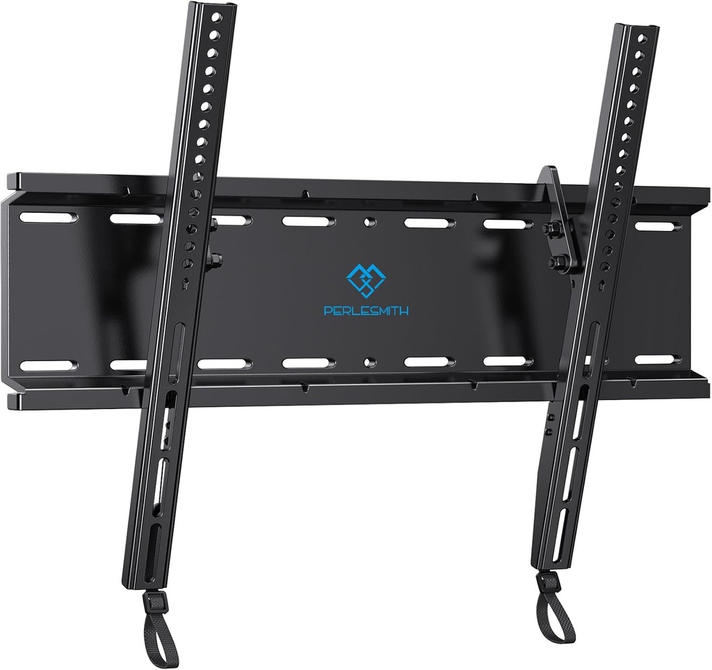 PERLESMITH Tilting TV Wall Mount Bracket Low Profile for Most 23-60 inch LED LCD OLED, Plasma Flat Screen TVs with VESA 400x400mm Weight up to 115lbs, Fits 16" Wood Stud