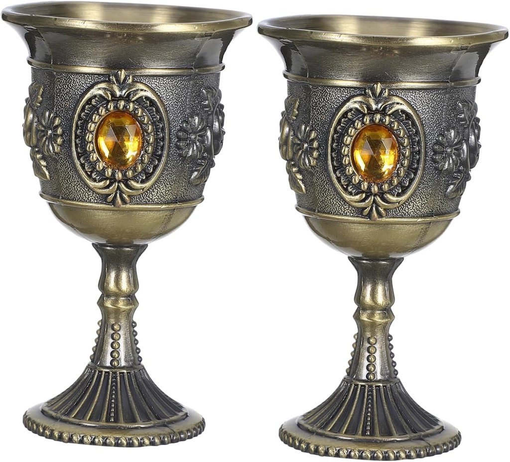 2pcs Multi Function Delicate Wine Goblets European Style Embossed Liquor Cups with Chic Pattern Decorative High Footed Chalice for Parties Weddings and Elegant Table Settings