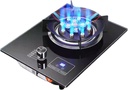 Gas Stove Single Burner,7.2KW Nine-Cavity High-fire Timer,Kitchen Counter Top Stove,with Flameout Protection,for Home Kitchen(LPG)