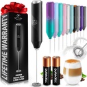 Zulay Kitchen Milk Frother Handheld with 2 Duracell AA Batteries – Electric Drink Mixer for Coffee, Lattes, Cappuccinos, Matcha & Hot Chocolate – Portable Foam Maker & Coffee Bar Accessory