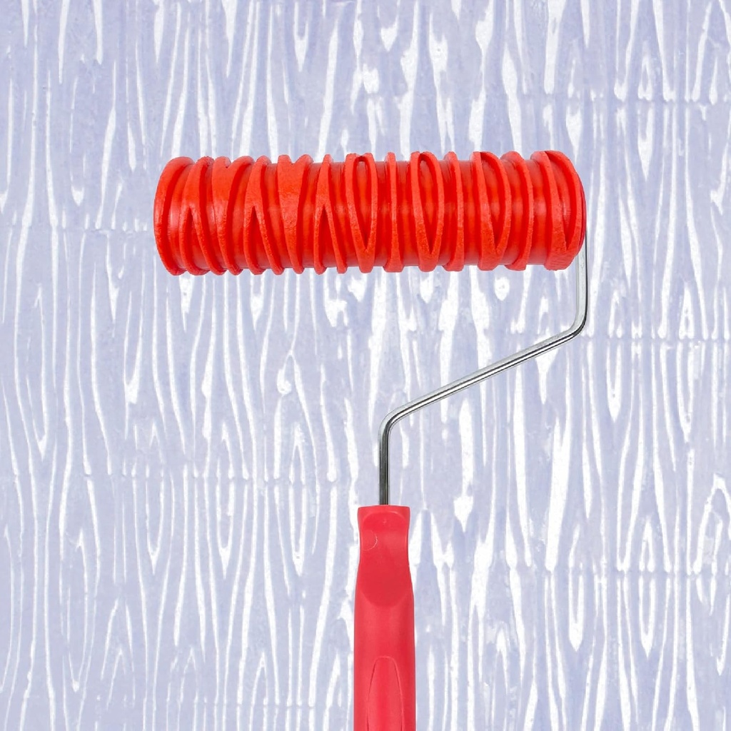 Hanroy 7'' Patterned Paint Roller for Wall Decoration Classic Brick Embossing Texture Rubber Roller Decorative Household DIY Paint Art Tool for Wall Decoration(EG097T)