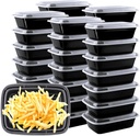 Meal Prep Containers, 150 Pack 12oz Disposable Take Out Food Storage Containers with Leakproof Lids, Reusable Plastic To Go Lunch Boxes, BPA Free, Microwave/Dishwasher/Freezer Safe