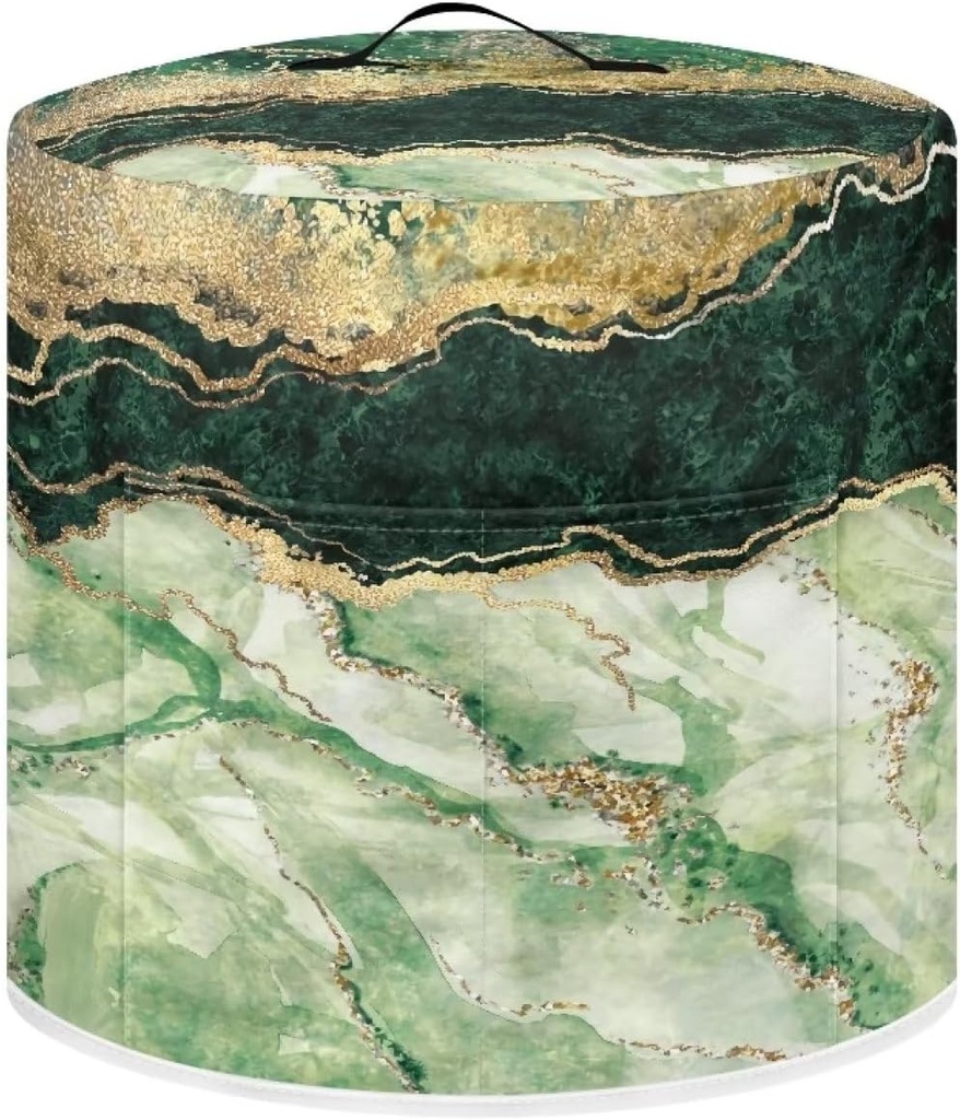 Rice Cooker Cover Appliance Dust Cover for 6 Quart Pot, Marbling Print Kitchen Decorations Fashion Covers for Pressure Cooker/Air Fryer/Crock Pot with Pockets