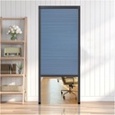 Retractable Folding Door Pull Down, 36" Wide Soundproof Accordion Door for Doorway, Studio & Kitchen, Blue, 36x80in (91.4x203cm) - Space-Saving Solution