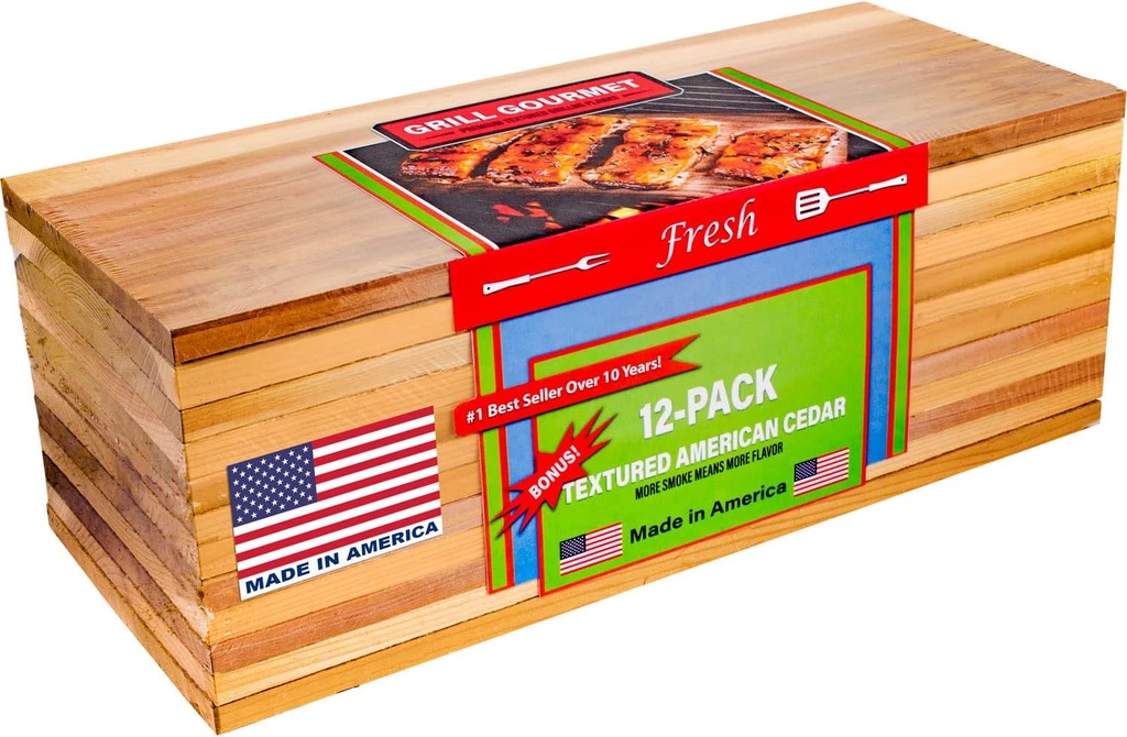 Cedar Grilling Planks - 12 Pack - Made In USA