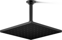 Kohler 13696-BL Contemporary Square 10" single-function rainhead, 2.5 gpm, Matte Black