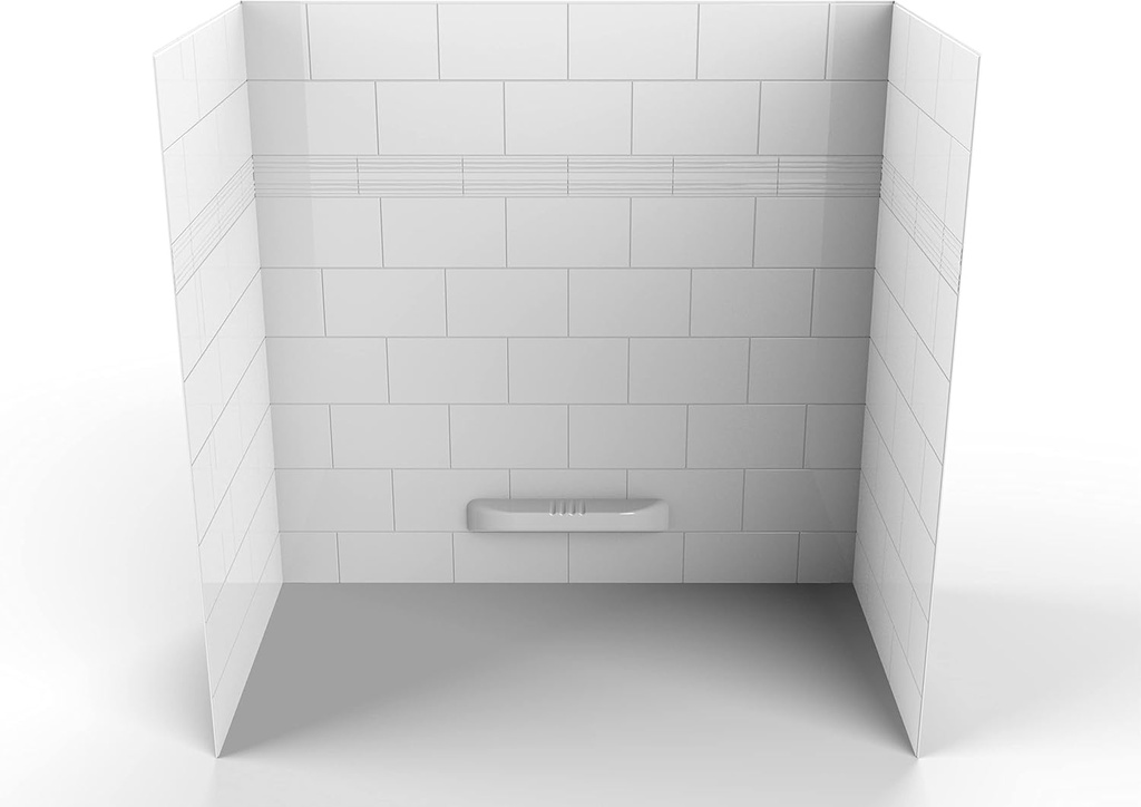 SW-60-BA-3 Gilbert Shower Walls, White