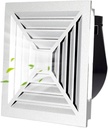 ventilation fan Integrated Ceiling Exhaust Fan, 30×30cm Silent Ventilation Fan with Grille Panel, Square Ceiling Ventilating Fan with Check Valve for Bathroom Kitchen ventilating fan, 20010125