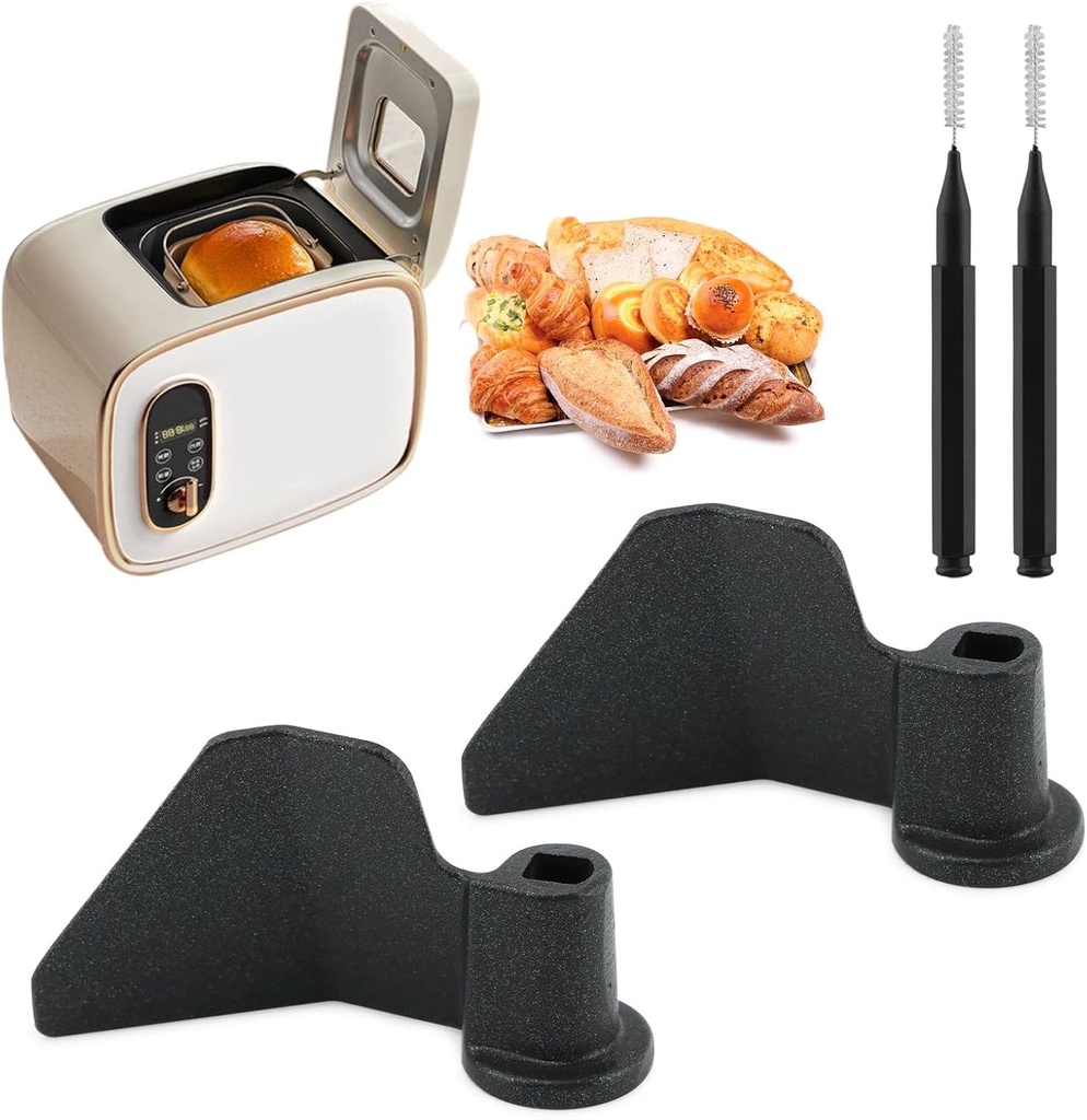 2-Pack for Cuisinar CBK-110KP Kneading Paddle,Bread Machine Paddle Replacement with 2pcs Cleaning Brush, for Cuisinar Bread Maker Machine Models CBK-110P1