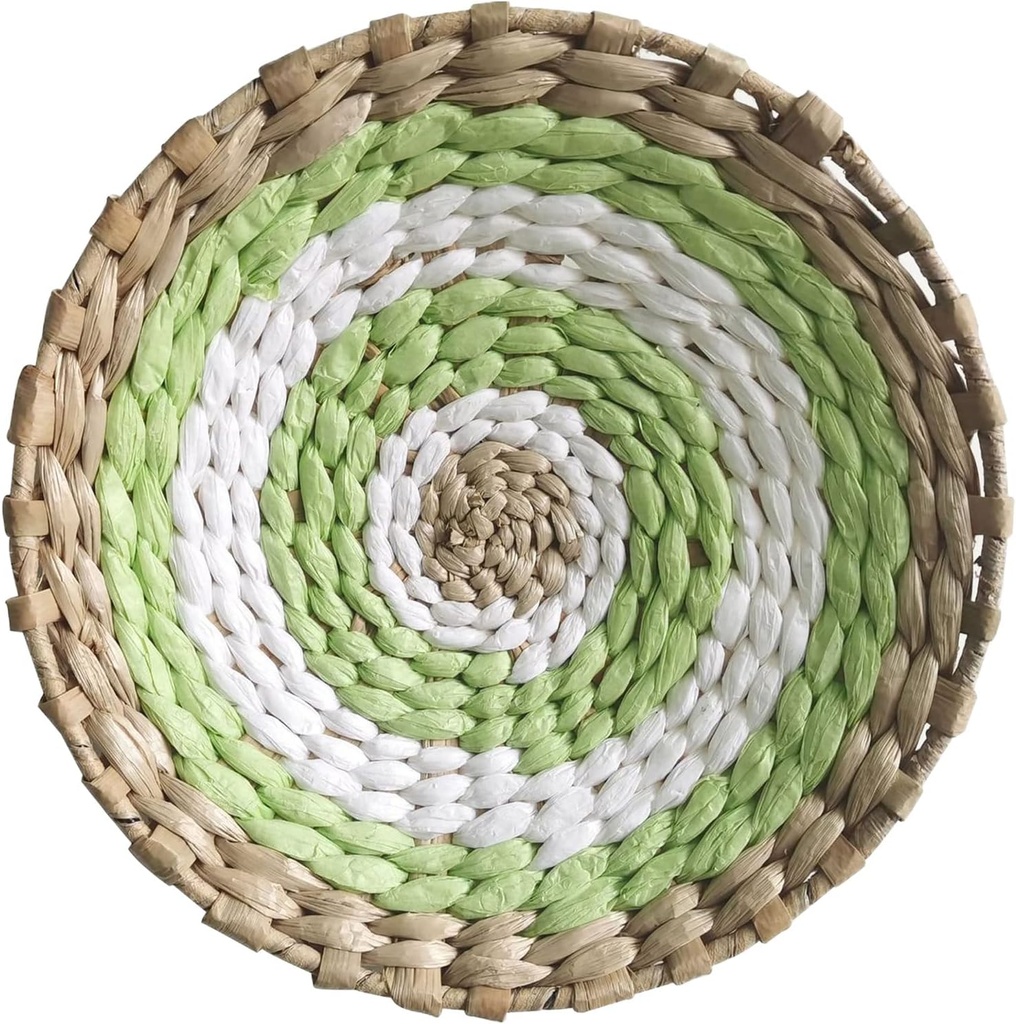 Ochine Woven Wall Basket Set Hanging Seagrass Baskets Boho Wall Basket Decor Wall Hanging Baskets Wicker Rattan Wall Decor Decorative Handmade Round Woven Wall Sculptures for Living Room Bedroom