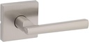 Kwikset Montreal Interior Passage Door Handle, Lever for Closet and Hallway Doors, Reversible Non-Locking Handle Lever, Satin Nickel (Pack of 6)