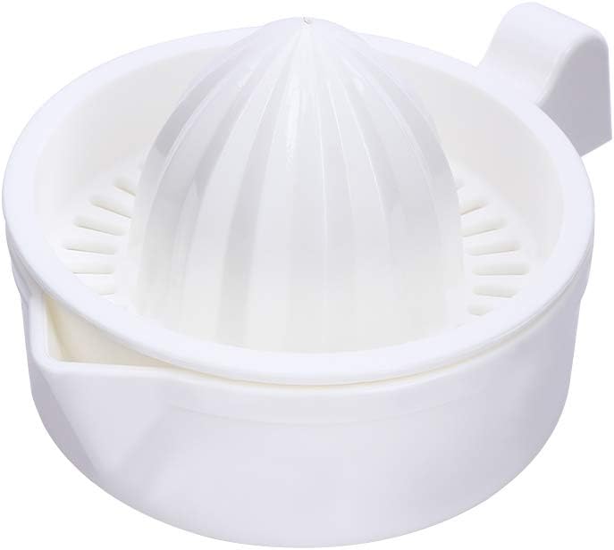Citrus Orange Juicer,Mini Plastic Double Layer Manual Citrus Juicer Orange Lemon Fruit Squeezer Cup Manual Juicers with Handle Pour Spout Kitchen Tool