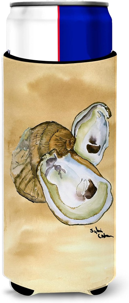 Oyster Sandy Beach Ultra Beverage Insulators for slim cans