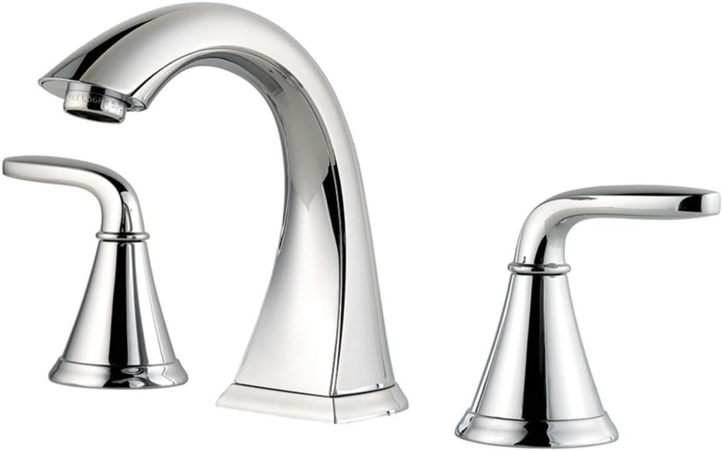 Pfister Pasadena Bathroom Sink Faucet, 8-Inch Widespread, 2-Handle, 3-Hole, Polished Chrome Finish, LF049PDCC