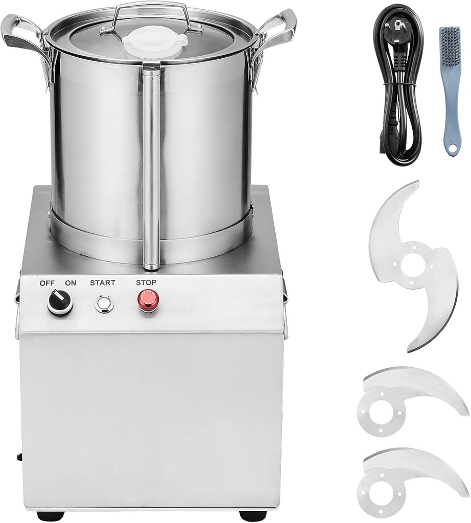 Happybuy Food Processor & Vegetable Chopper, 10.6 Quart Food-Grade Stainless Steel Chopper with 2 Extra S-Curve Blades, Ideal for Chopping Vegetables, Fruit, Grains, Nuts
