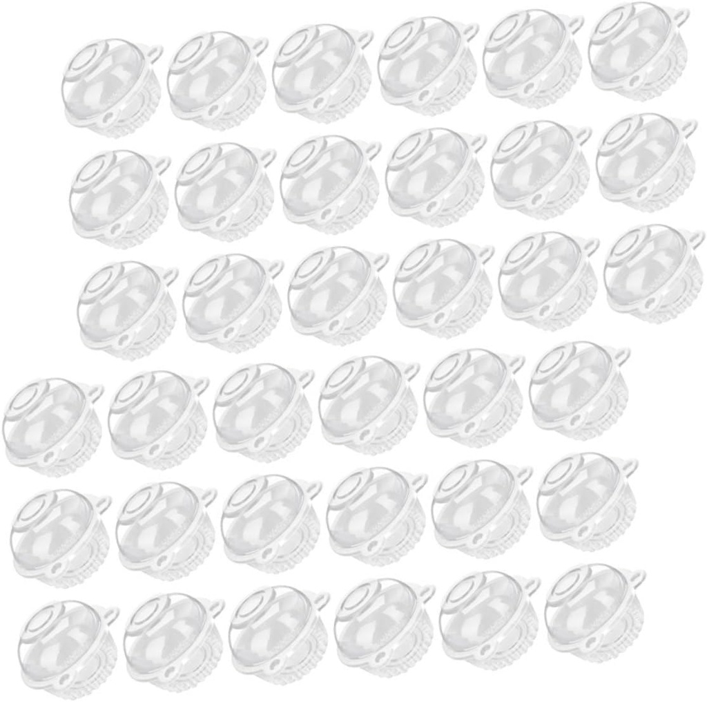 PRETYZOOM 100pcs Cake Cup Combination Cupcake Holders Handles Muffin Container Lids Cake Box Storage Box for Biscuits Cookies