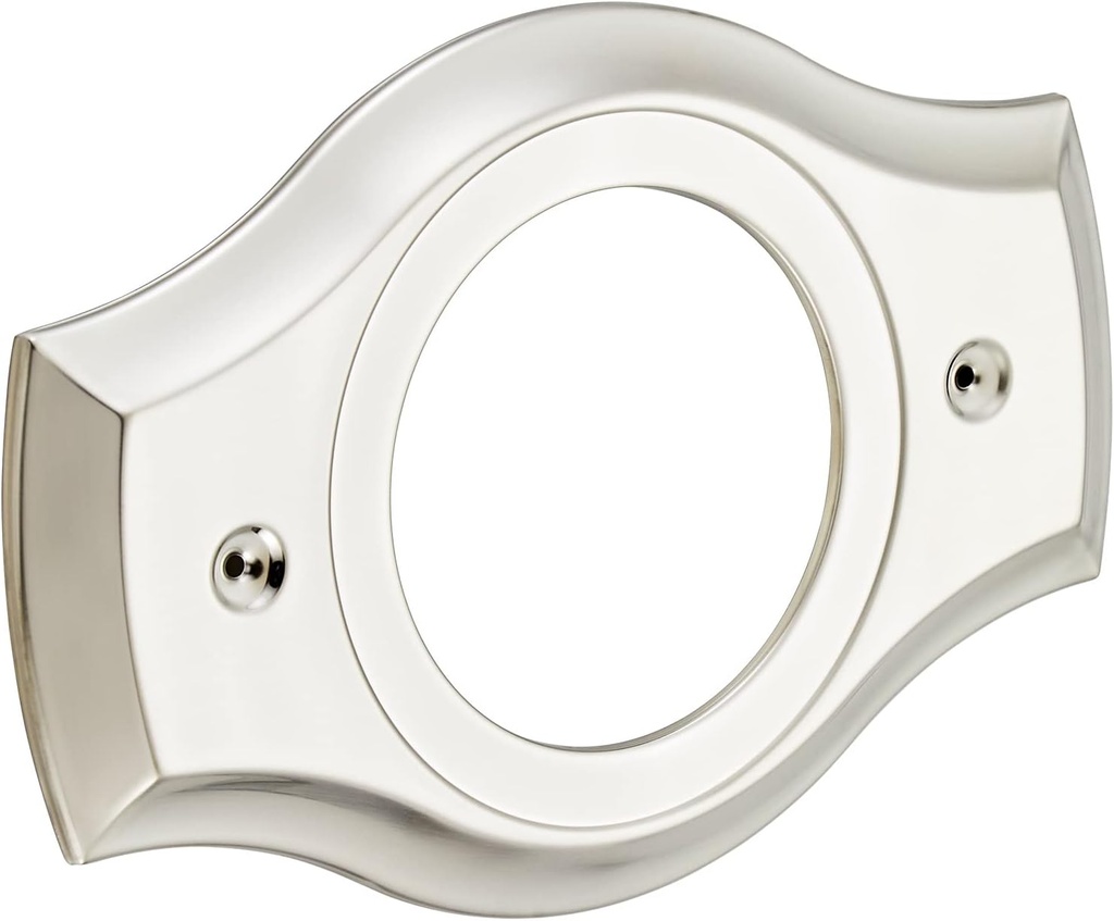 Renovation Shower Cover Plate for 2-Handle or 3-Handle to 1-Handle Shower Updates, Brushed Nikel