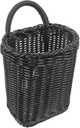 Kichvoe Woven Storage Basket Wall Hanging Wicker Wall Basket Plant Holder Flower Basket Shelf Basket Handmade Laundry Bins Organizer for Kitchen Bathroom Bedroom Black