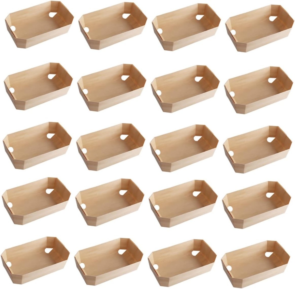 20pcs Wooden Bread Baskets Airtight Containers Sourdough Storage Box Vintage Style