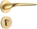 Indoor Silent Magnetic Split Golden Door Lock Household Bedroom Wooden Door Door Handle Room Lock(Model B Magnetic Silent Type)