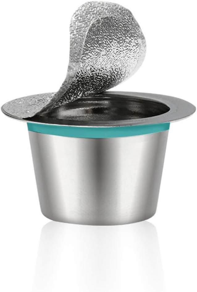 Refillable Capsules Includes Steel Maker Filters Lids Spoon Brush for Coffee Pod