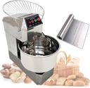 40QT Commercial Dough Mixer, 1800W Electric Dough Kneading Bread Maker Machine Professional Stainless Steel Stand Mixer, Dual Action and Dual Speed, for Bakeries Pizzerias