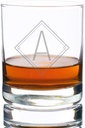 Art Deco Initial Engraved 10-ounce Rocks Glass, Letter A