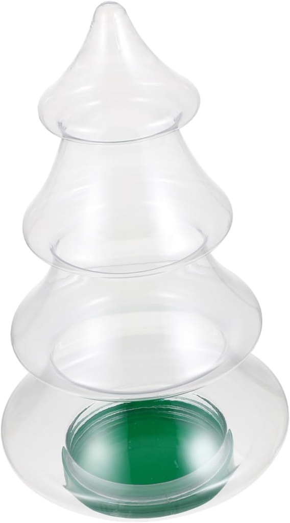1pc Christmas Tree Shaped Candy Storage Bottle for Holiday Celebrations Container for Treats Cookies and Crafts Jar for Festive Parties