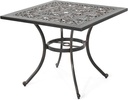 Christopher Knight Home Jamie Outdoor Square Cast Aluminum Dining Table, Shiny Copper