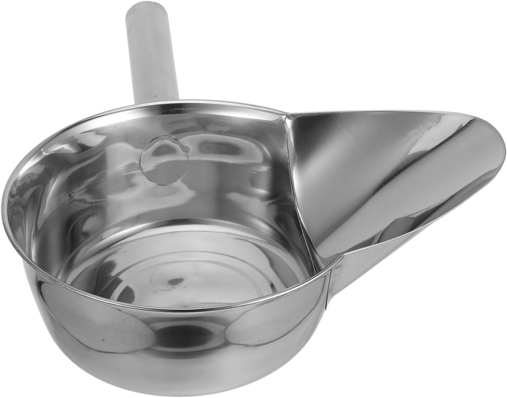 Cabilock Stainless Steel Popcorn and Snack Scoop with Wide Shovel Head Ergonomic Handle for Quick Bag Emptying Commercial Food for Ice Cubes Candy and French Fries