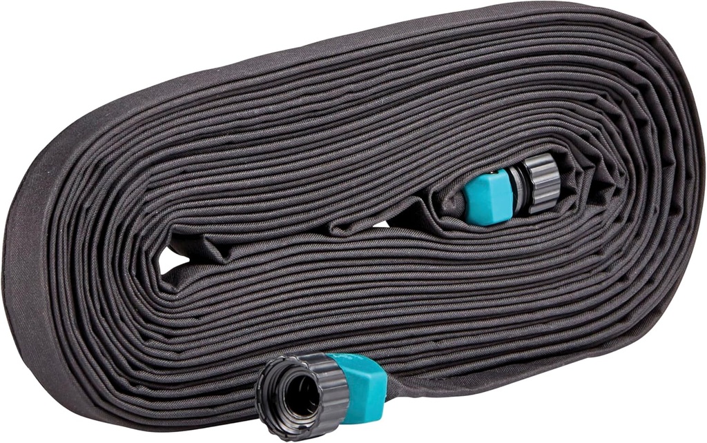 Gilmour 50' Black Flat Weeper Soaker Hose for Garden Beds, Drip Irrigation Outdoor Hose, Flexible Garden Hose for Vegetable Gardens, Flower Beds, Lawns, and Orchards