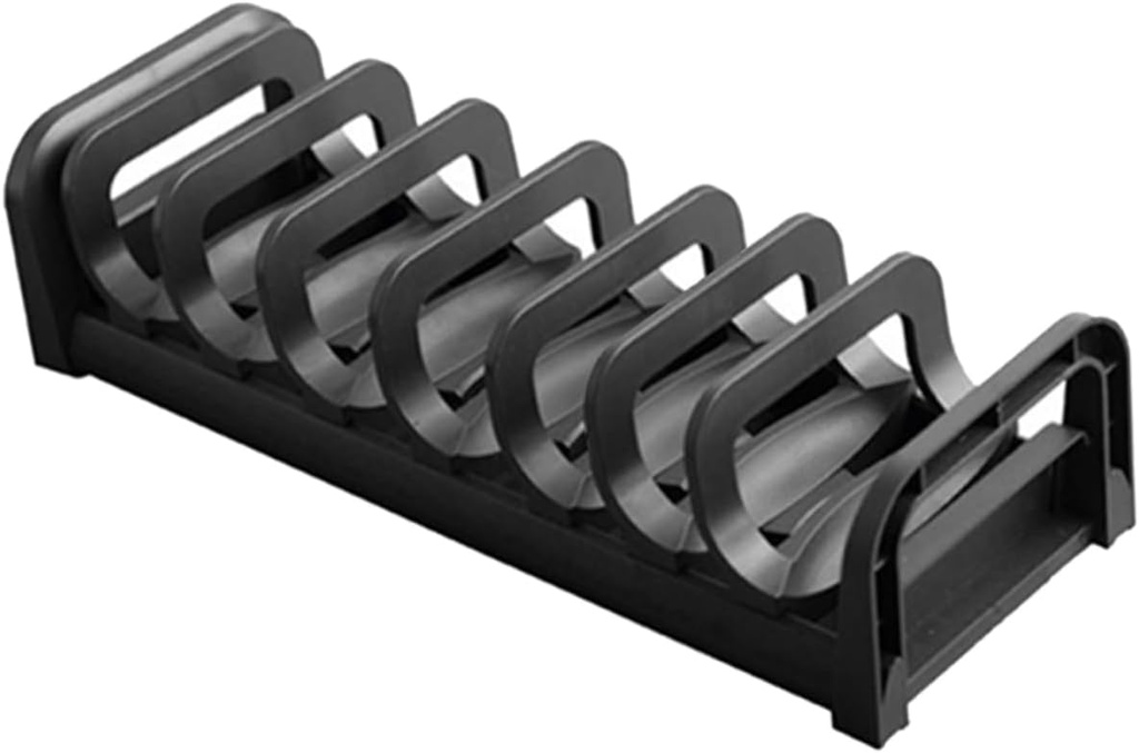 Adjustable Kitchen Dish Rack with Nonslip Base Multi Compartment Plates and Bowls Storage Organizer for Cabinet and Countertop Black Drain Rack